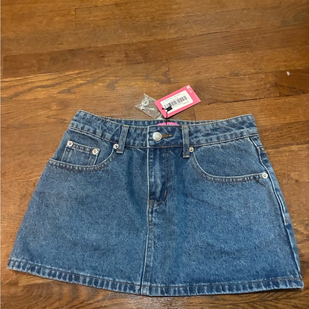 Edikted Denim Mini Skirt